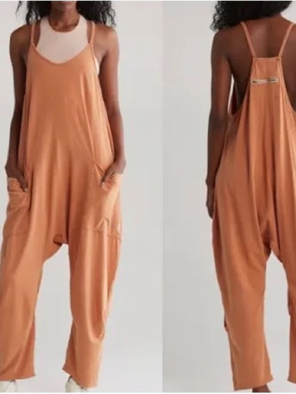 Free People Movement Hot Shot Onesie Toasted Coconut
